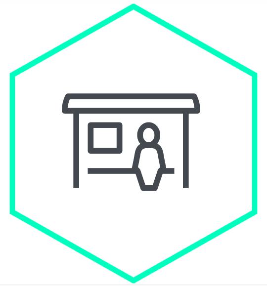 Bus stop ad design services icon