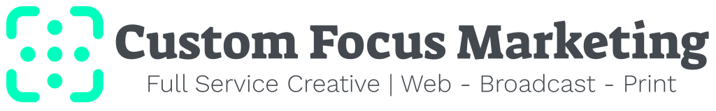 Custom Focus Marketing business logo and name