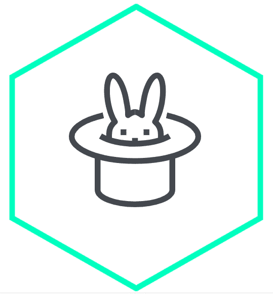 Guerrilla marketing attention grabber services, icon rabbit in hat