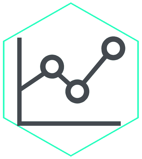 Marketing analytics services icon