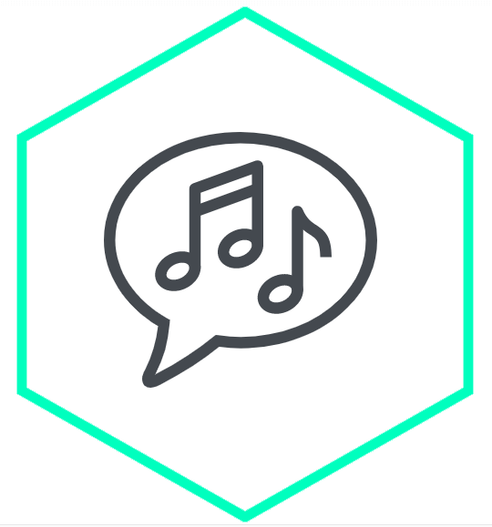 Radio commercial music and jingles services graphic icon